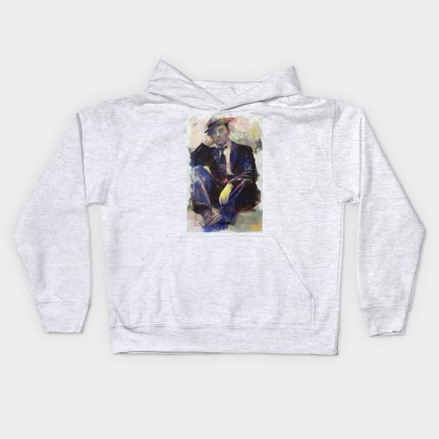 Buster Keaton in Colors Kids Hoodie by Ryan Rad